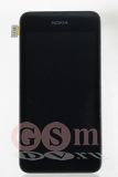 Дисплей Nokia 530 Lumia (RM-1019) с тачскрином в рамке (черный) ОРИГИНАЛ