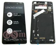 Дисплей Lenovo A7000 с тачскрином в рамке 5D68C01161 (черный) ОРИГИНАЛ 100%