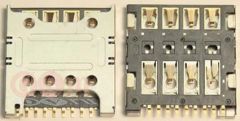 Коннектор SIM LG E988/H818/D335/H502/H422/H522y/Huawei Honor 4X Che2-L11