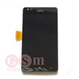 Дисплей Nokia 900 Lumia с тачскрином в рамке (черный) ОРИГИНАЛ