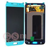 Дисплей Samsung G920F/G920FD/S6/S6 Duos с тачскрином (голубой) ОРИГИНАЛ
